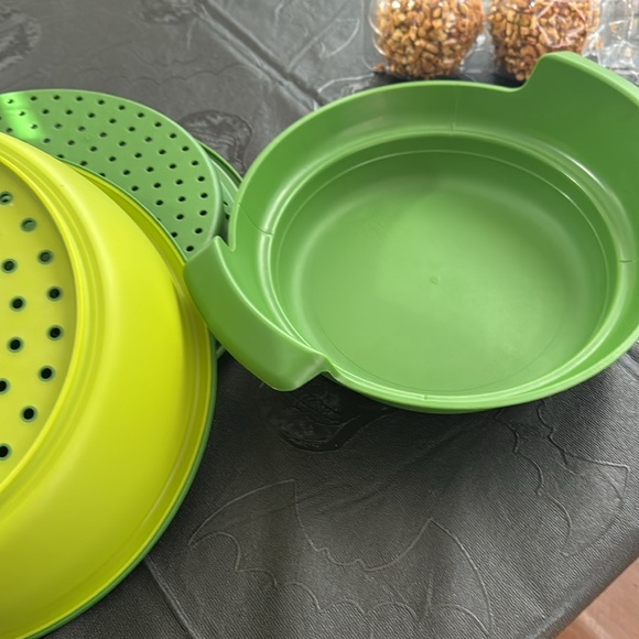 Tupperware Smart microwave Stack Steamer Complete 5 Piece Set Green - Picture 5 of 11